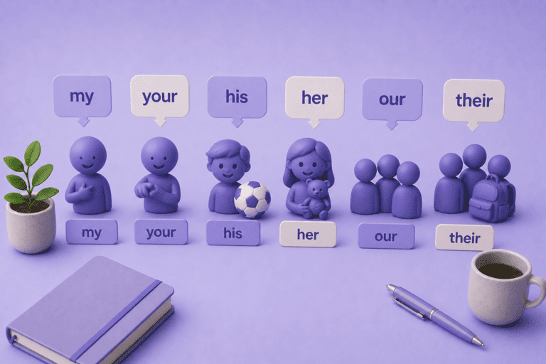 Притяжательные слова — my, your, his, her, our, their