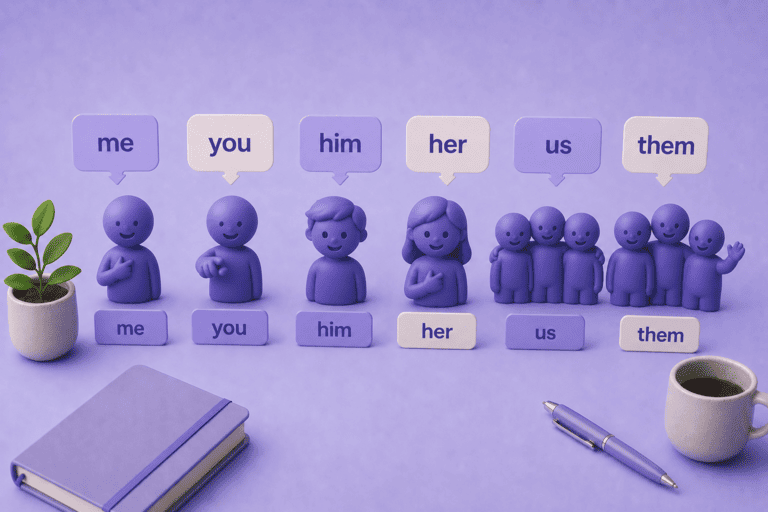 Объектные местоимения — me, you, him, her, us, them
