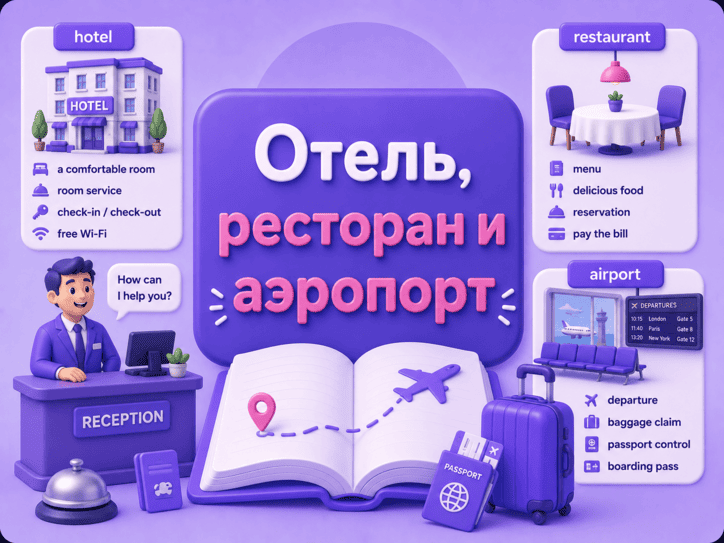 Отель, ресторан и аэропорт
