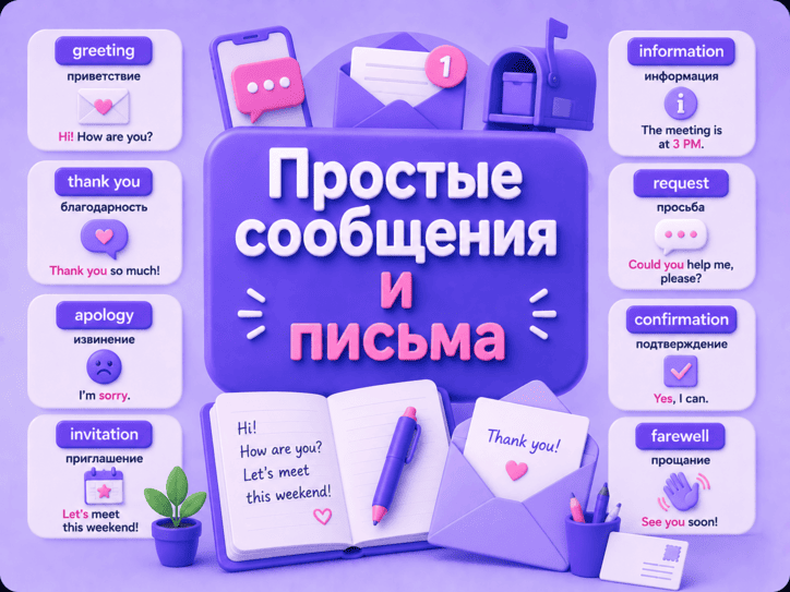 Простые сообщения и письма