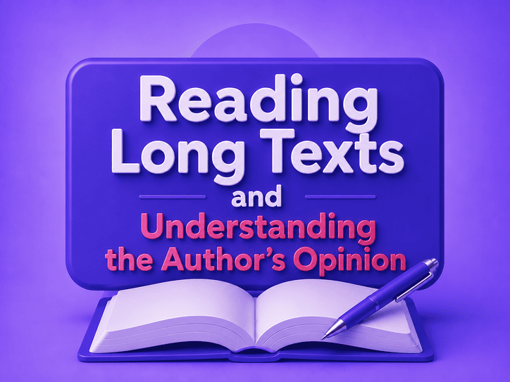 Reading Long Texts and Understanding the Author’s Opinion